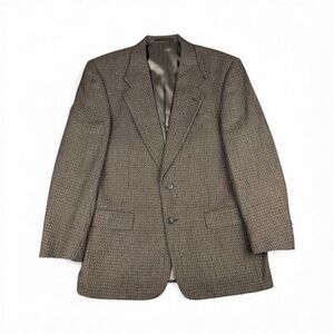 Tallia Uomo Men’s Blazer Brown Tweed Barleycorn Sport Coat Size 44 (?)